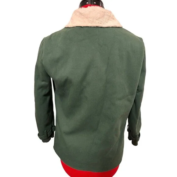 Carhartt Womens Rare Medium Sherpa Lined Utility Jacket Hunter Green Cozy Warm - Picture 3 of 8